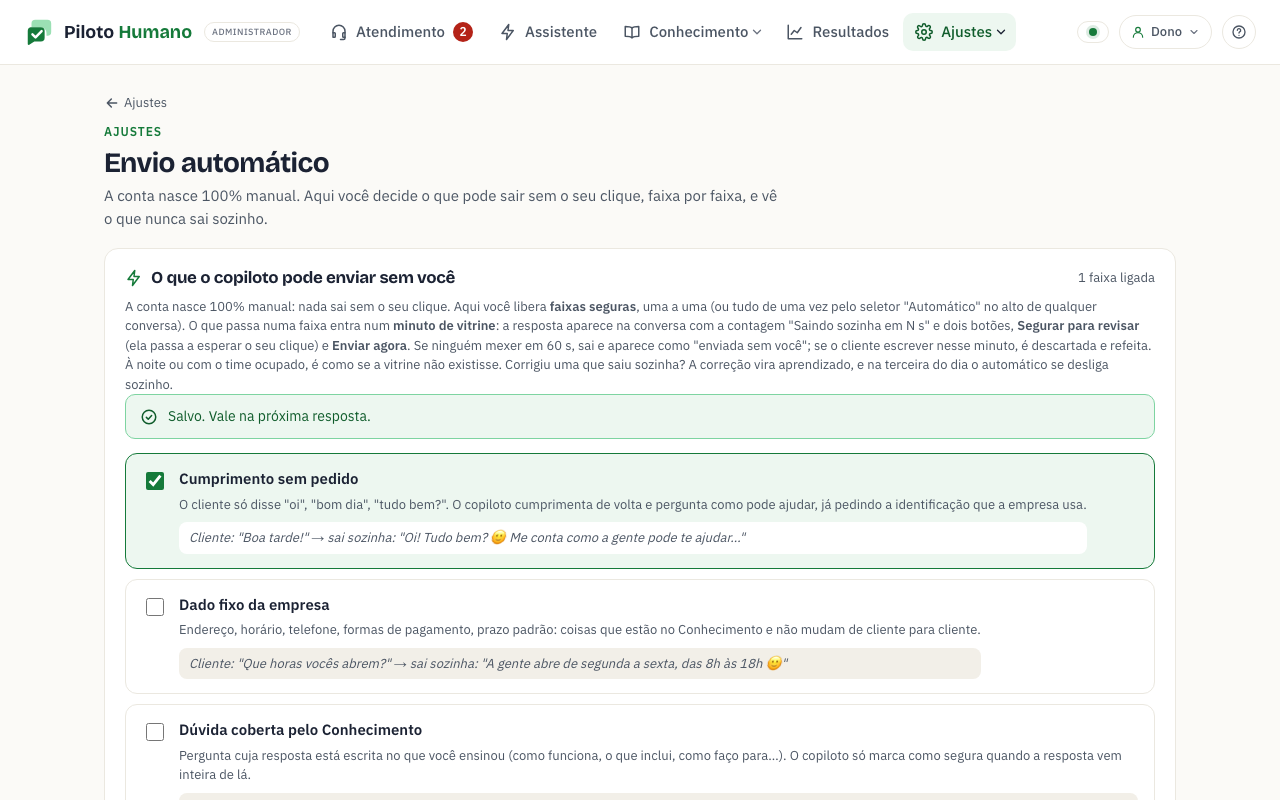 Envio automático