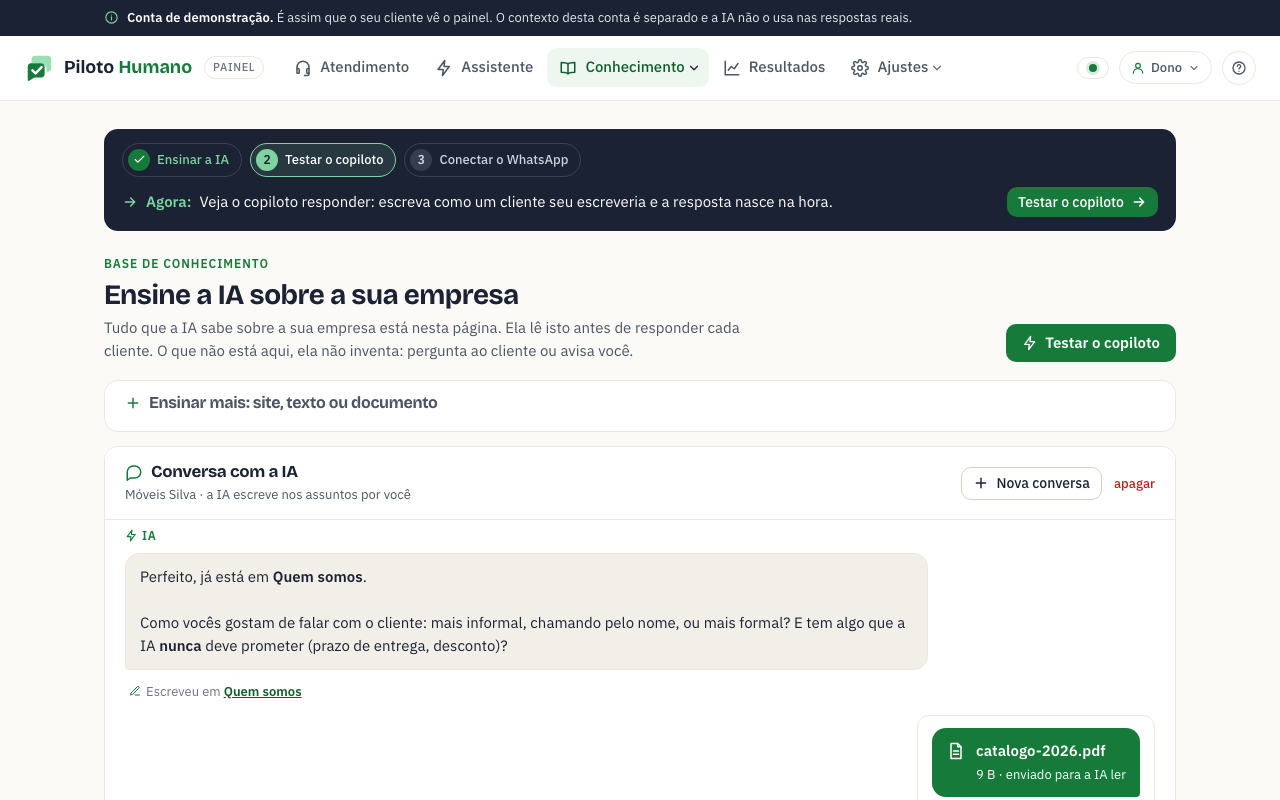Chat de conhecimento